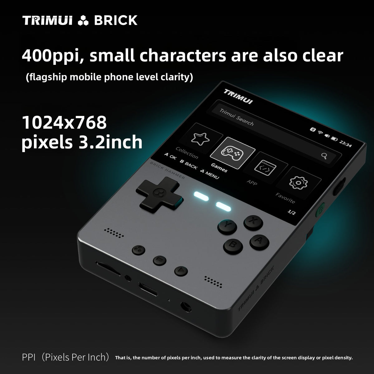 Trimui Brick Hammer -pystysuuntainen retropelikonsoli