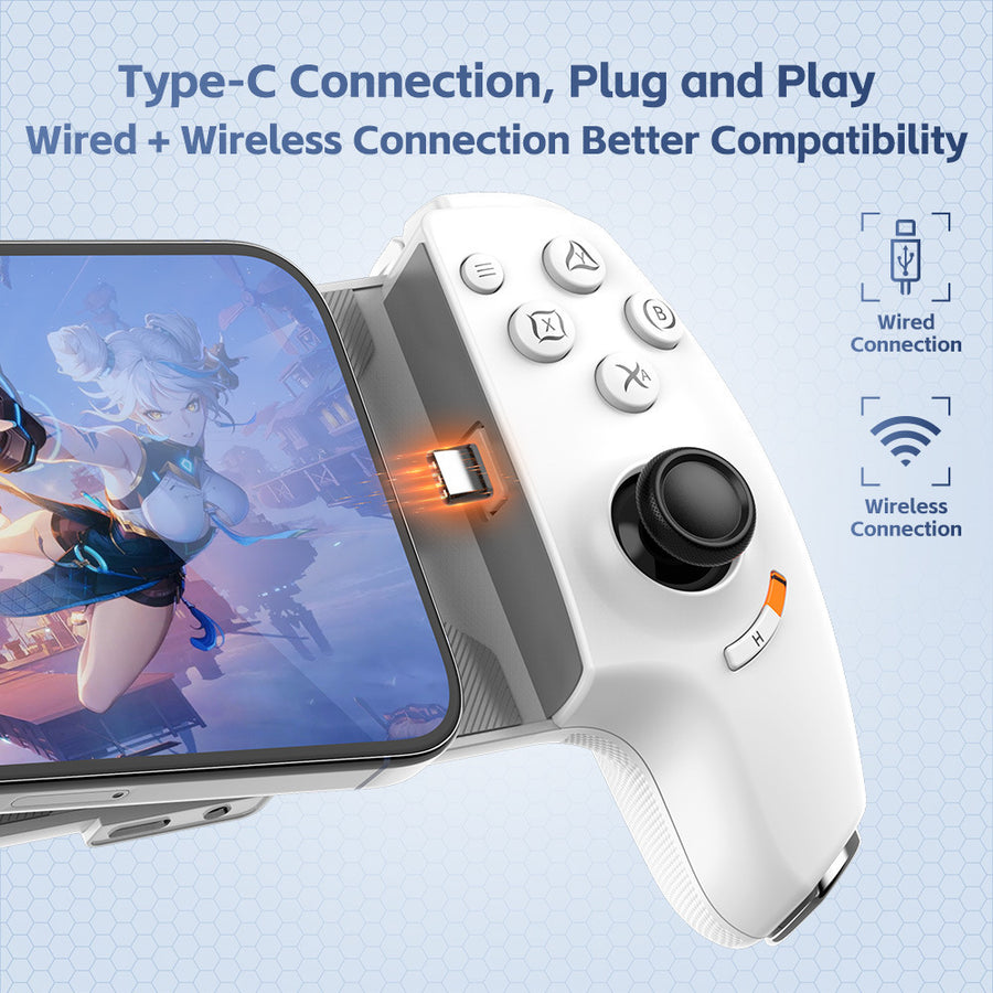 Type-C Wired Bluetooth Android IOS Computer Streaming PS Handle